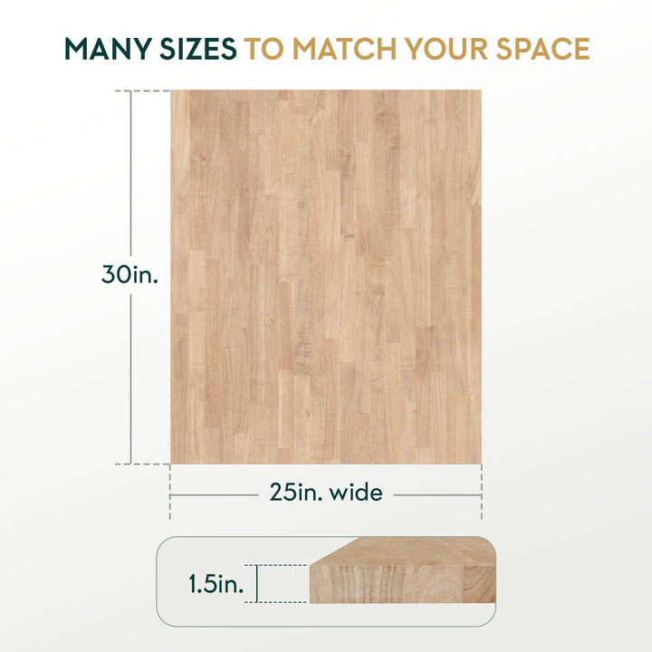 Acacia wood countertop, featuring 30 inch and unfinished, for desk projects