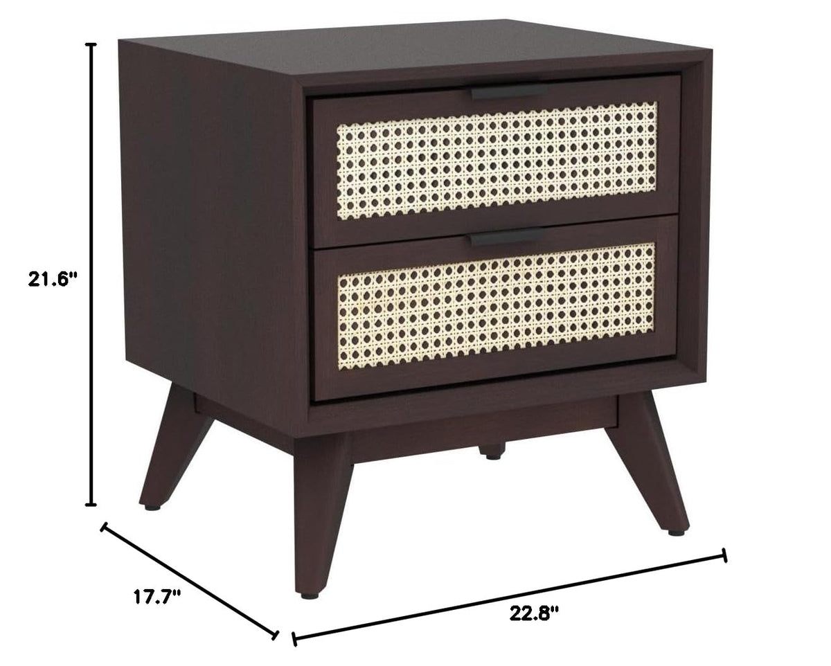 Jasper side table, featuring walnut finish and sofa-side or bedside table, for bedside use