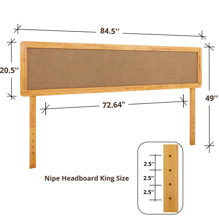 Nipe king bed headboard for the bed area
