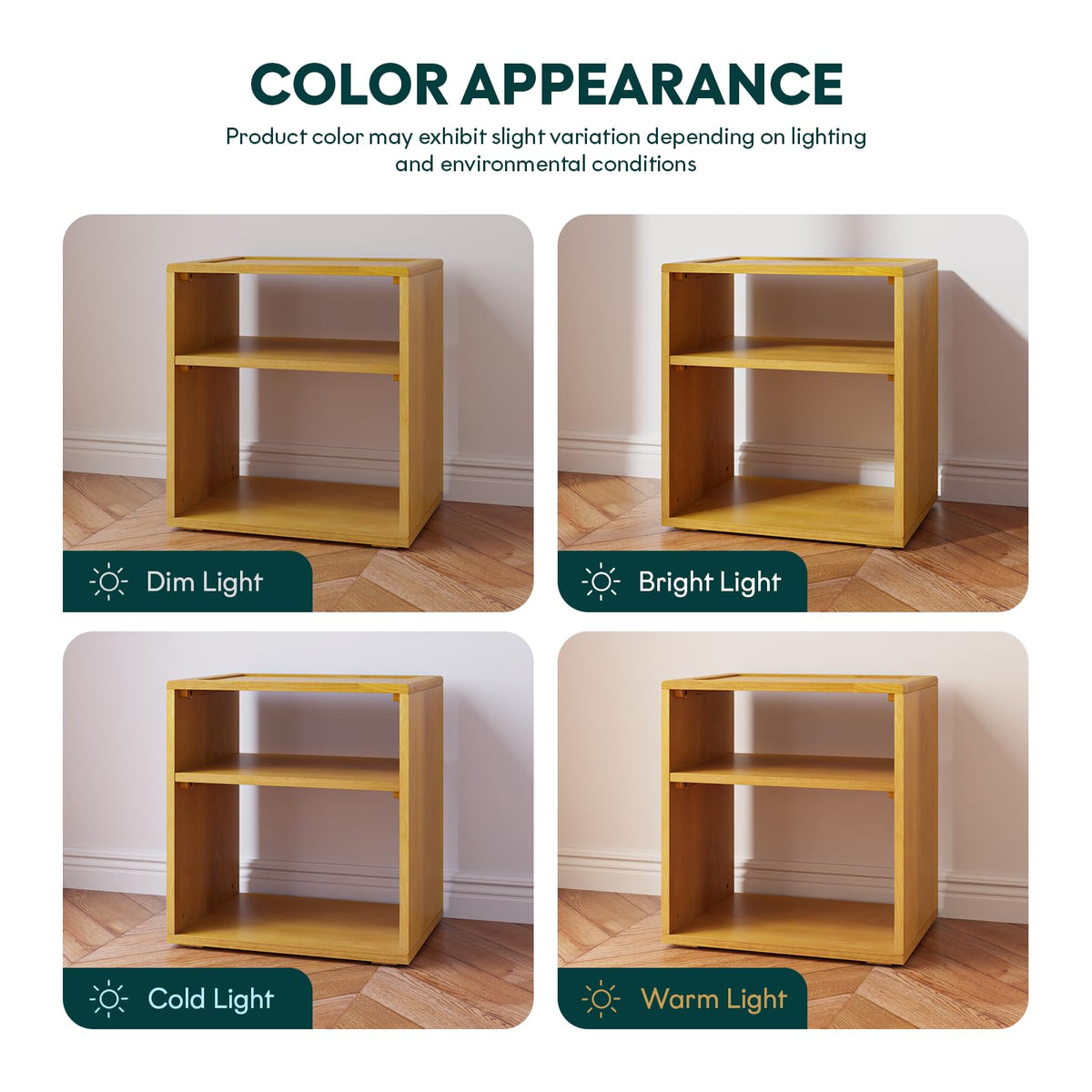 Chalipa open-storage nightstand, featuring natural finish and bedside storage, for small-item storage