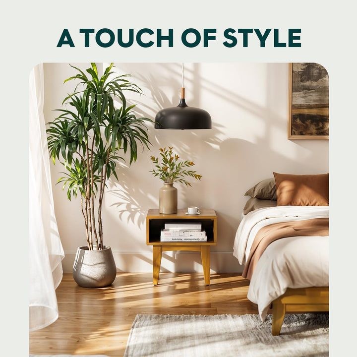Catherine nightstand, featuring dark chocolate finish and bedside storage, for small-item storage