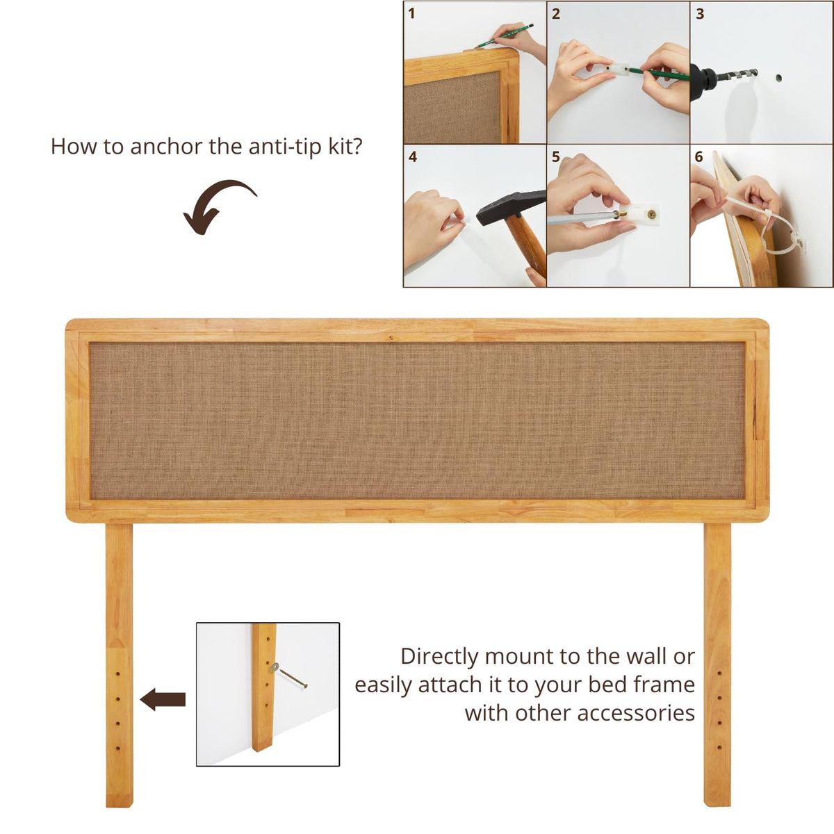 Nipe queen bed headboard for a coordinated bedroom
