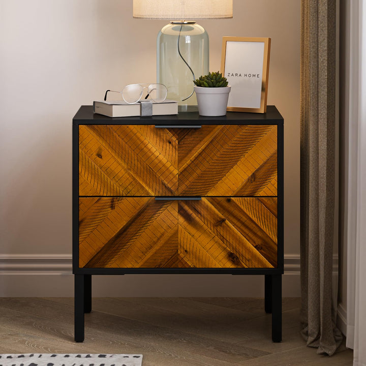 Vivian 2-drawer nightstand with bedside storage for bedside storage