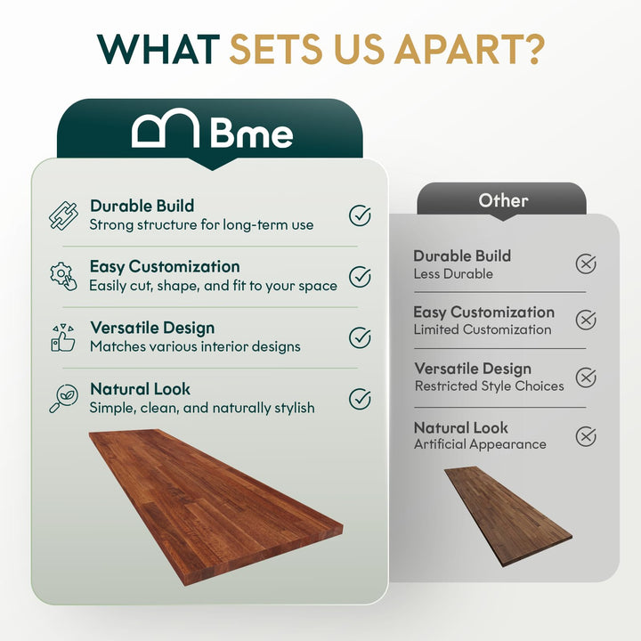Wood tabletop panel with 60 in x 25 in x 1 in and dark walnut finish for tabletop projects
