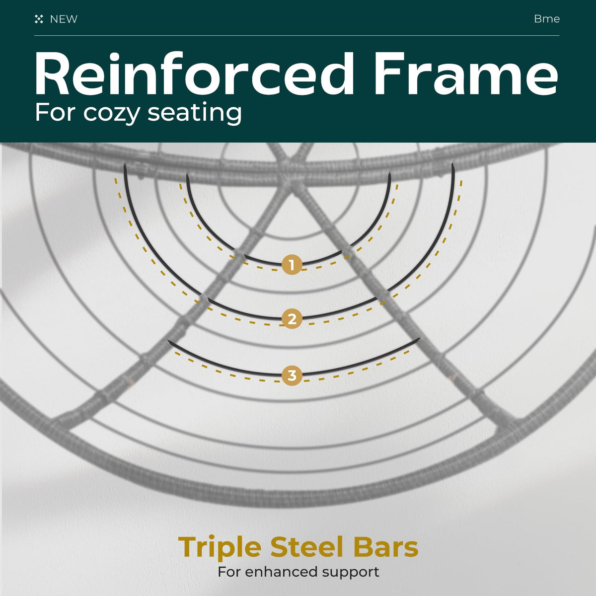 Papasan chair designed with smoky quartz cushion and black frame for everyday indoor seating