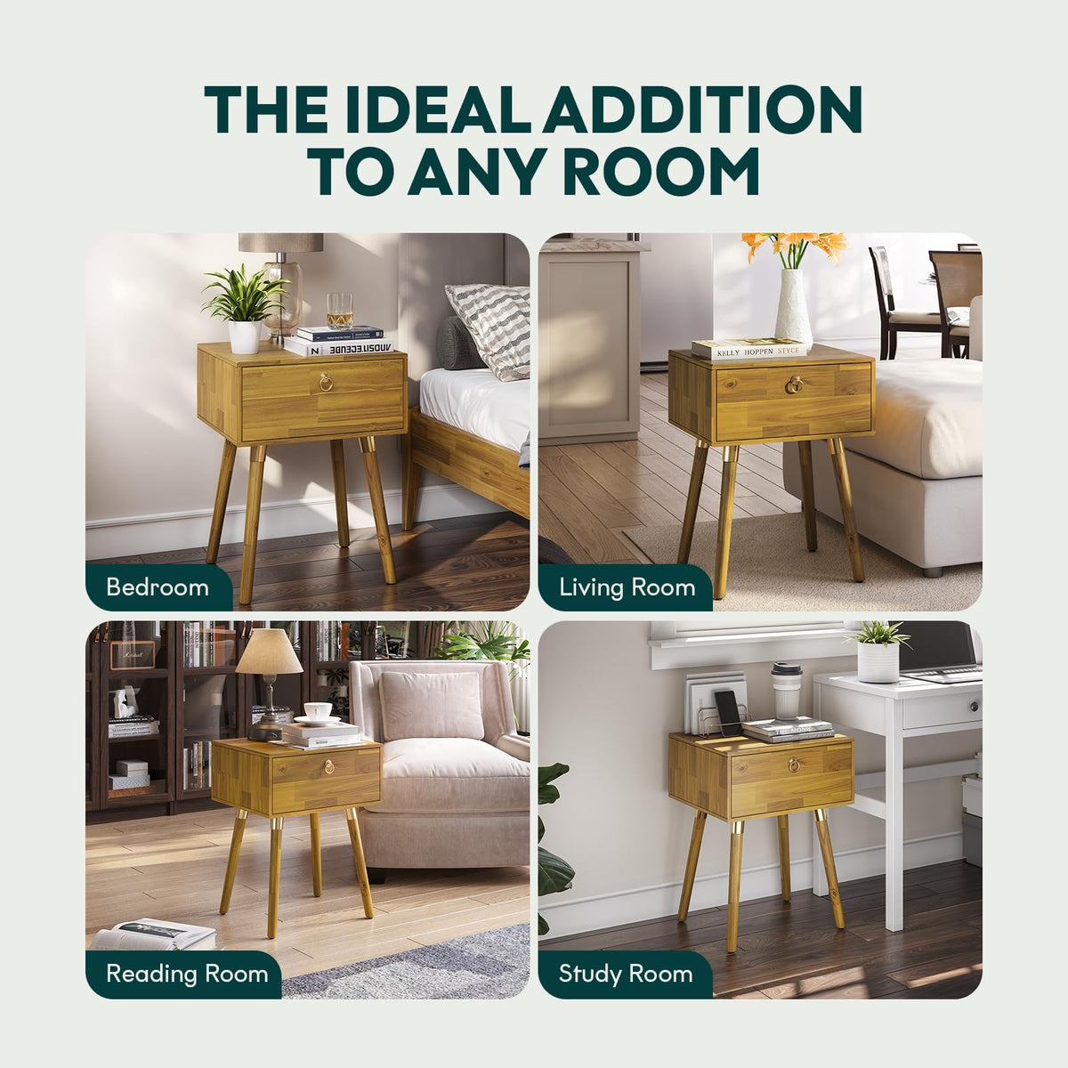 Alden nightstand designed with bedside storage for bedroom storage