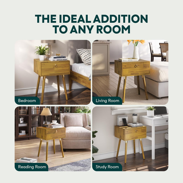 Alden nightstand designed with bedside storage for bedroom storage