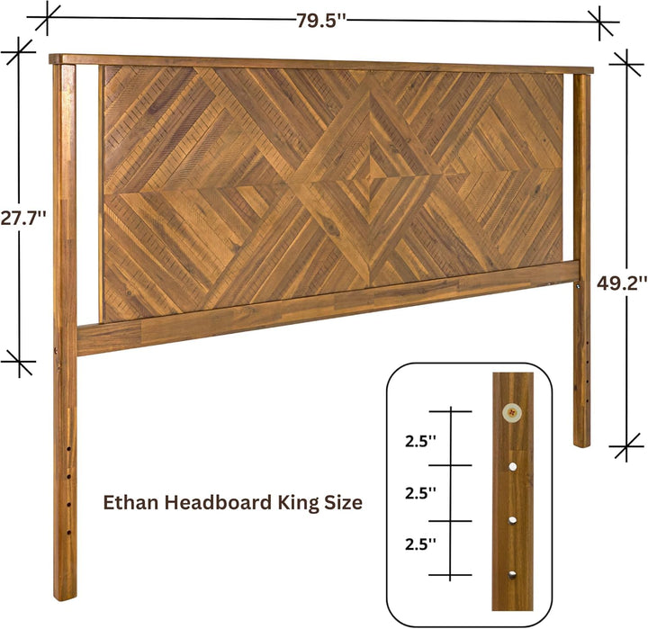 Nipe king bed headboard with walnut finish; for the bed area