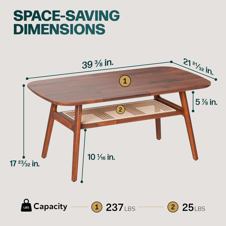 Nancy coffee table, featuring dark chocolate finish and living room table, for a seating area