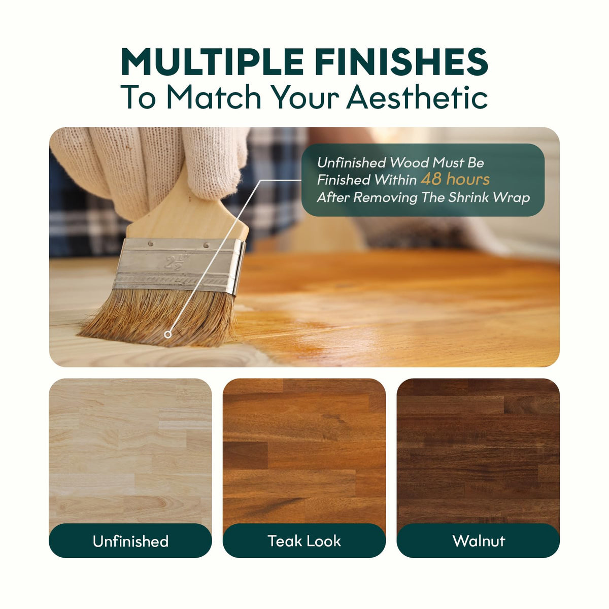 Acacia wood butcher block countertop with 36 in x 25 in x 1.5 in and unfinished; for worktable builds
