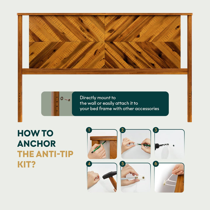 Vivian king bed headboard for platform bed pairing
