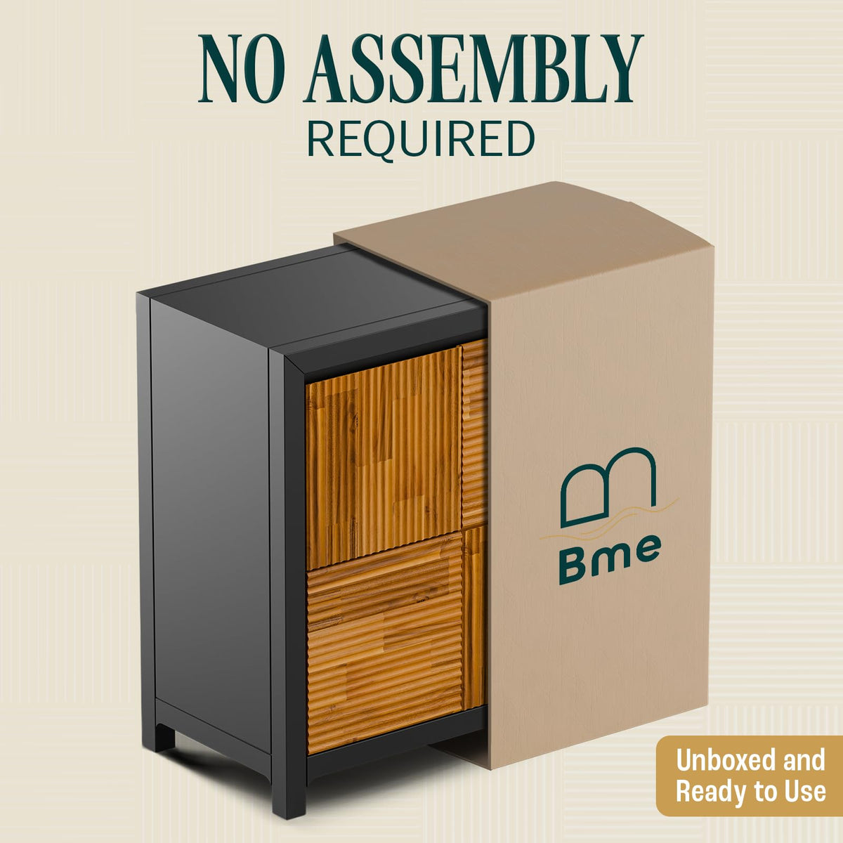 Madia 2-door storage cabinet with black & teak brown finish and living or dining room storage for storage and display