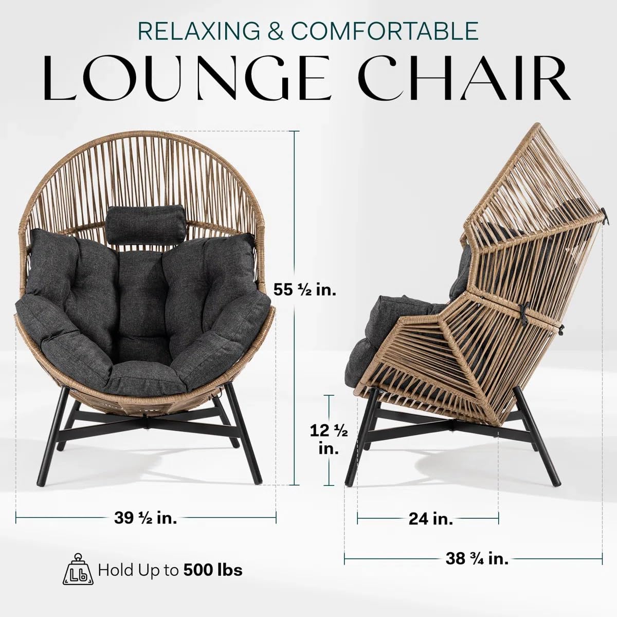Teardrop papasan chair, featuring onyx stone cushion, multi dark brown frame, and teardrop design, for a reading corner