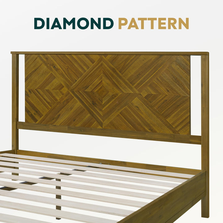 Ethan king platform bed frame with headboard for everyday bedroom use