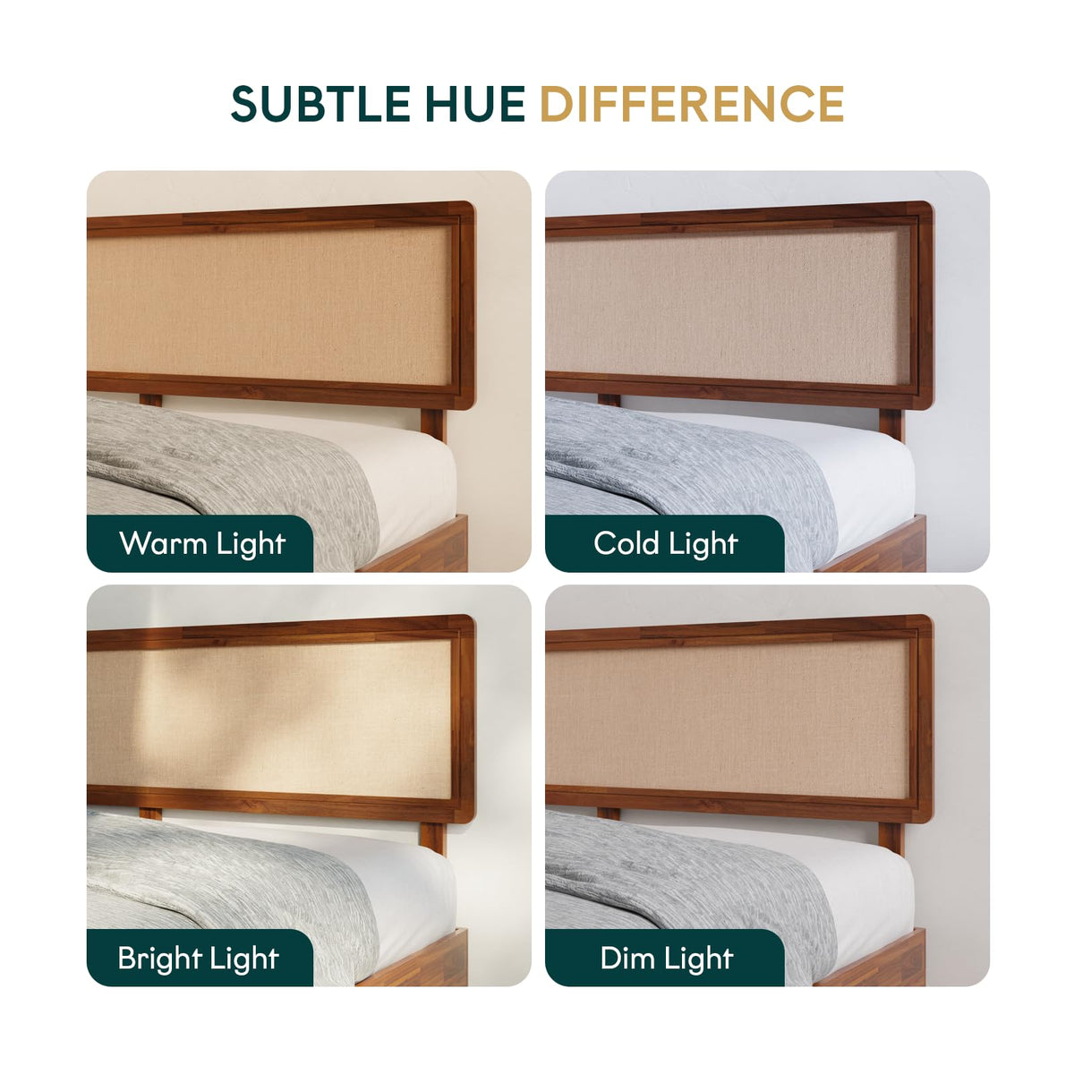 Nipe queen platform bed frame with headboard, solid acacia wood, and dark chocolate finish for everyday bedroom use