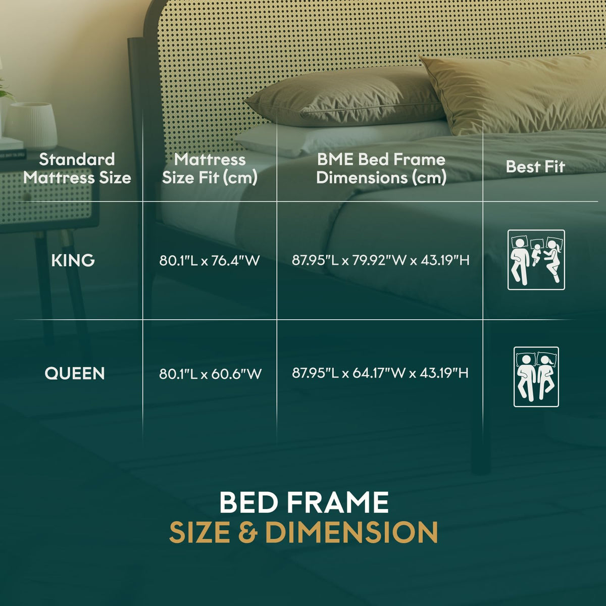 Aurelia queen platform bed frame, featuring black finish, for a platform bed setup