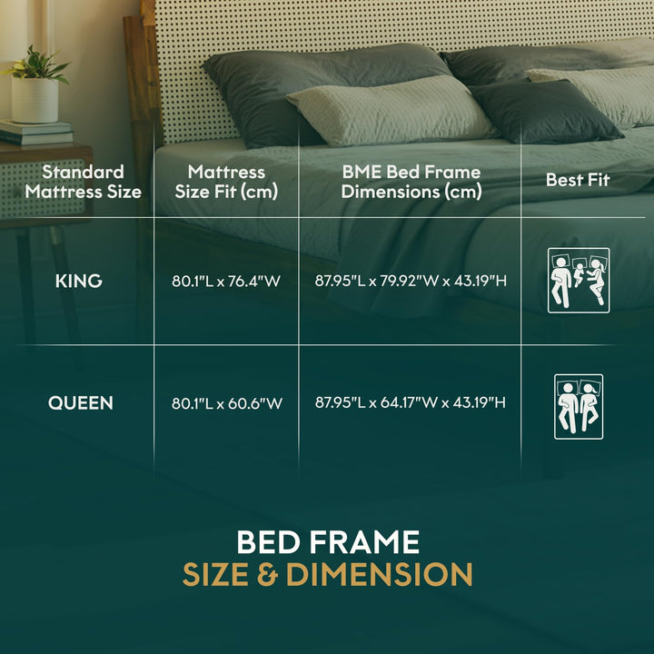 Aurelia king platform bed frame, featuring caramel finish, for a platform bed setup