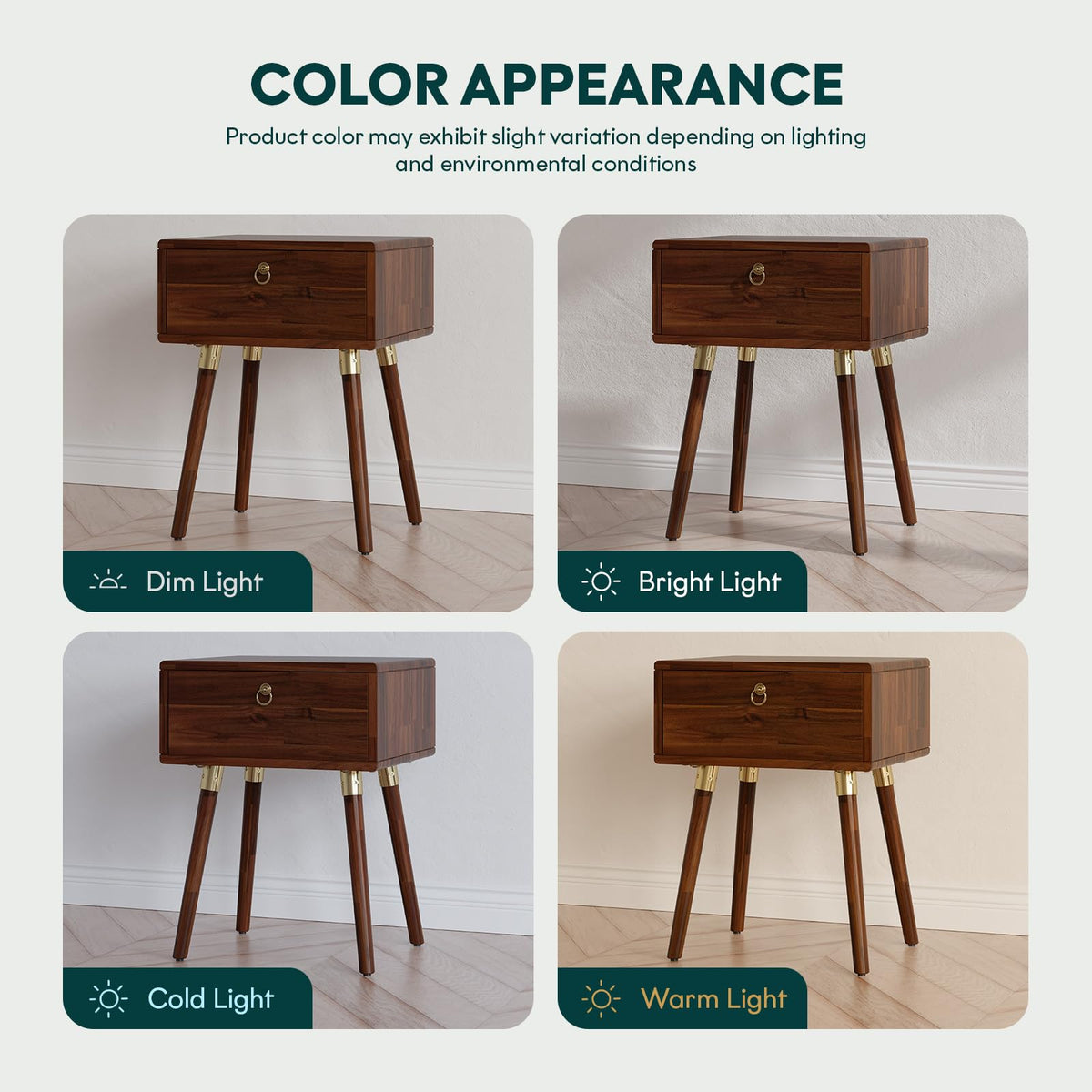 Alden 1-drawer nightstand with dark chocolate finish and bedside storage; for everyday bedside use