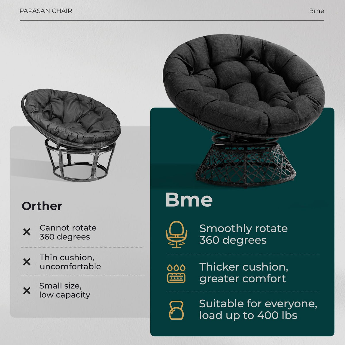 Papasan chair designed with onyx stone cushion for everyday indoor seating