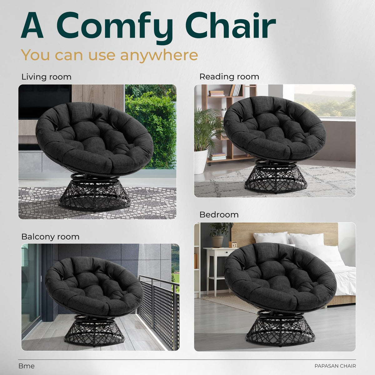 Papasan chair with onyx stone cushion for relaxed seating