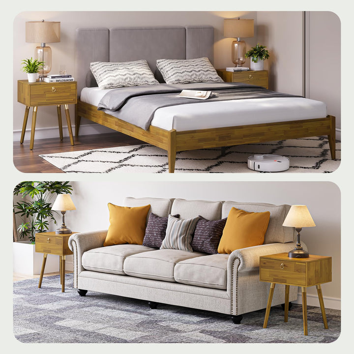 Alden nightstand with bedside storage for a tidy bedside area