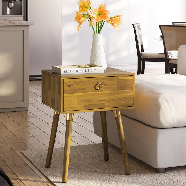 Alden nightstand with bedside storage; for bedside essentials
