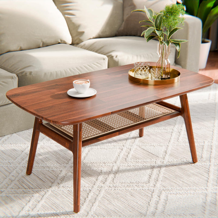 Nancy coffee table with dark chocolate finish and living room table for living room use