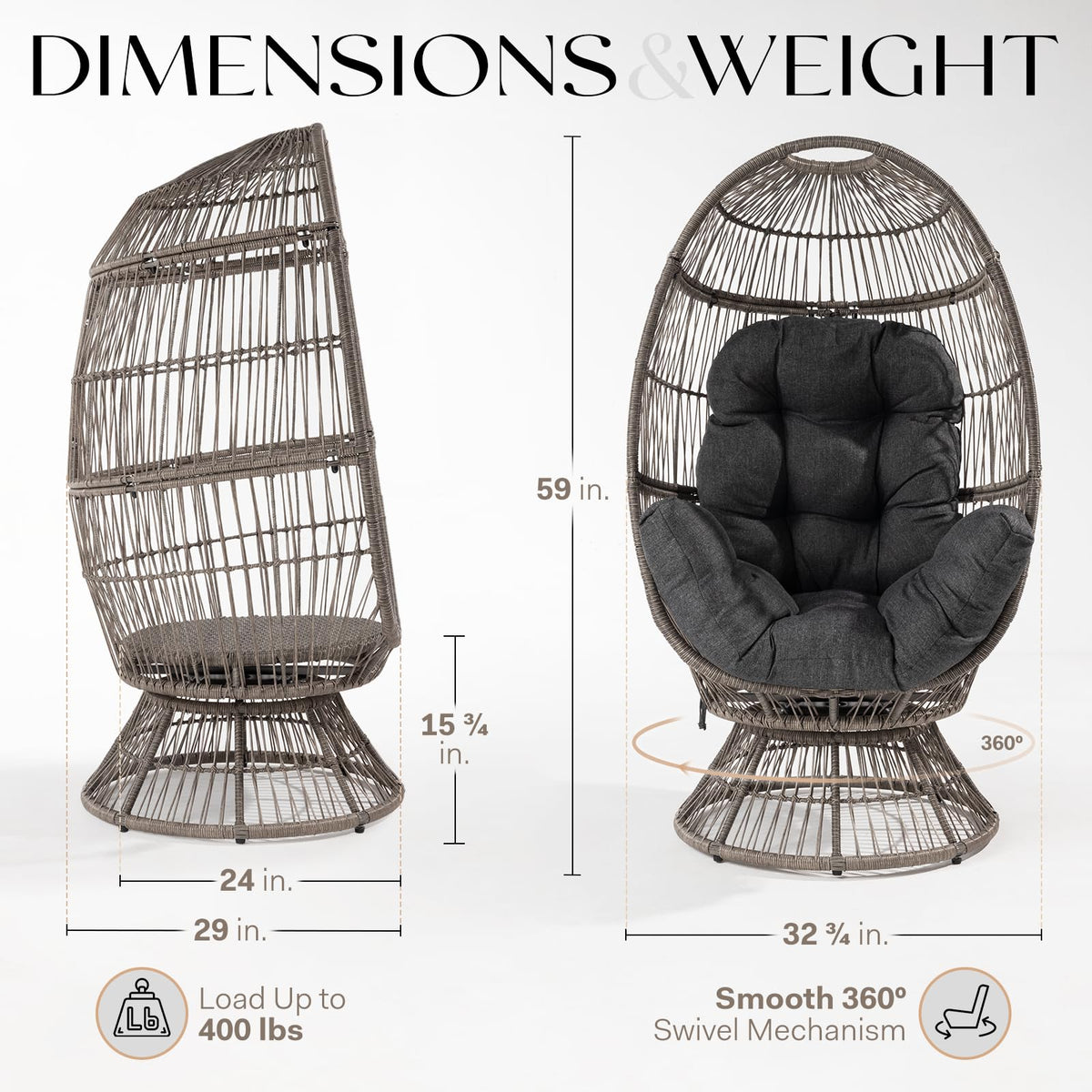 Teardrop papasan chair designed with onyx stone cushion, multi dark brown frame, and teardrop design for living room seating