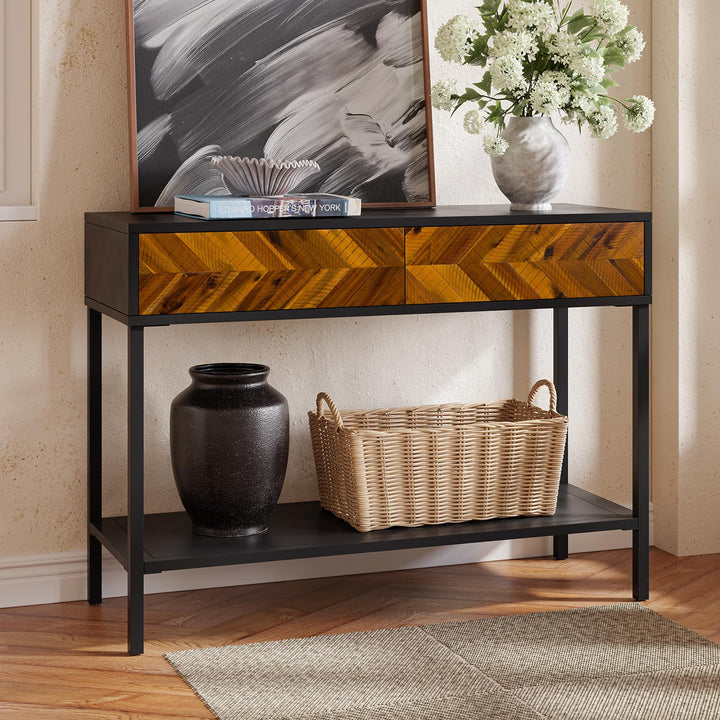 Vivian console table with 2-drawer and entryway table for entryway use