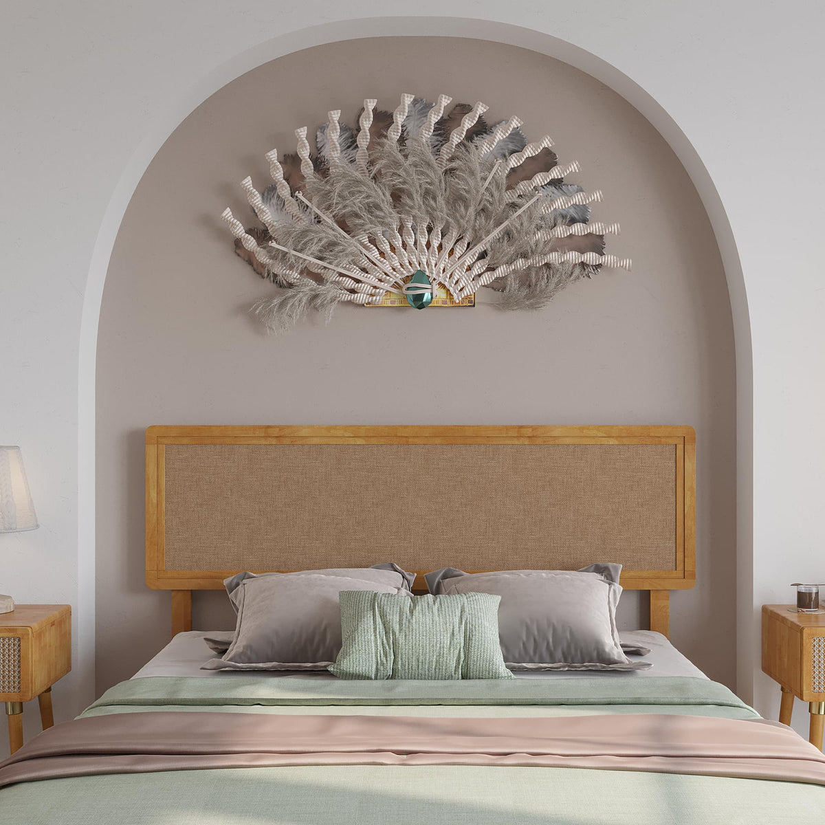 Nipe queen bed headboard for bed-frame coordination