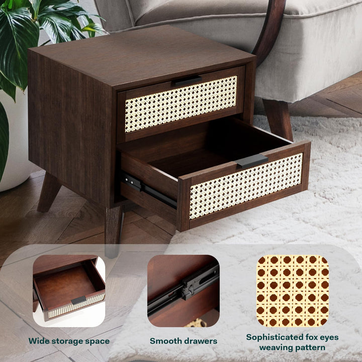 Jasper side table, featuring walnut finish and sofa-side or bedside table, for compact surface space