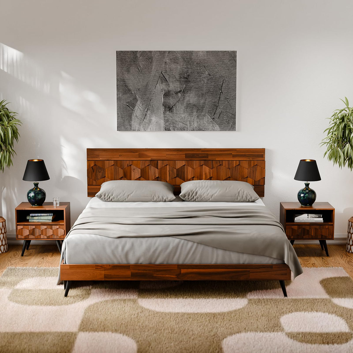 Georgina 1-drawer nightstand designed with dark chocolate finish and bedside storage for bedroom storage