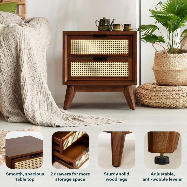 Jasper side table, featuring dark chocolate finish and sofa-side or bedside table, for compact surface space