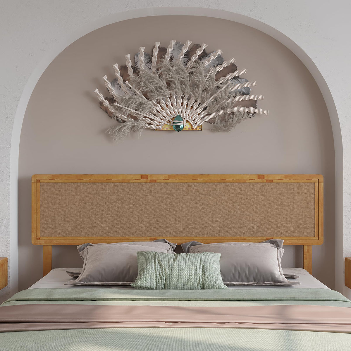 Nipe king bed headboard for bed-frame coordination